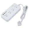 US Plug Flat Power Strips 8 Outlets 2 USB 2 Type C Port 5ft Cord 2000J Surges Protectors for Travel and Home