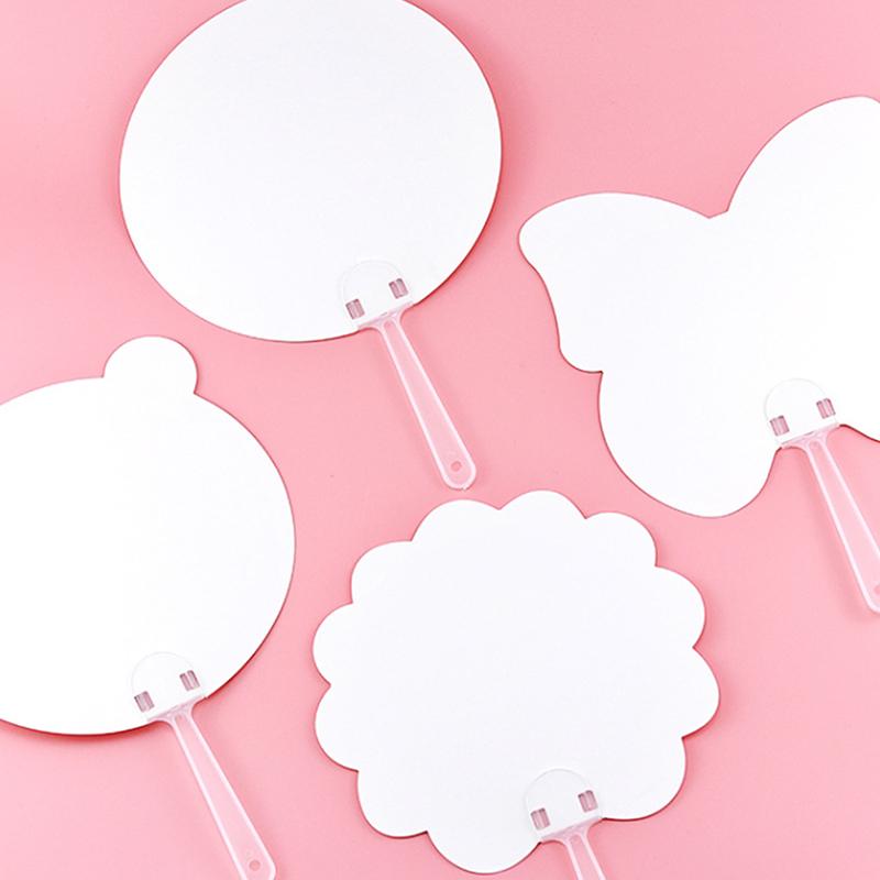 10 Stück Runder Handfächer Blanko DIY Chinesischer Handfächer Bühnenauftritt Handfächer Wanddekoration Für DIY Basteln Handbemalter Graffiti-Fächer