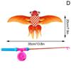 Children Kite Toy Cartoon Eagle Foldable Mini Plastic Toys Kite Hand Brake Fishing Rod Butterflies For Kids Outdoor Toy For Fun