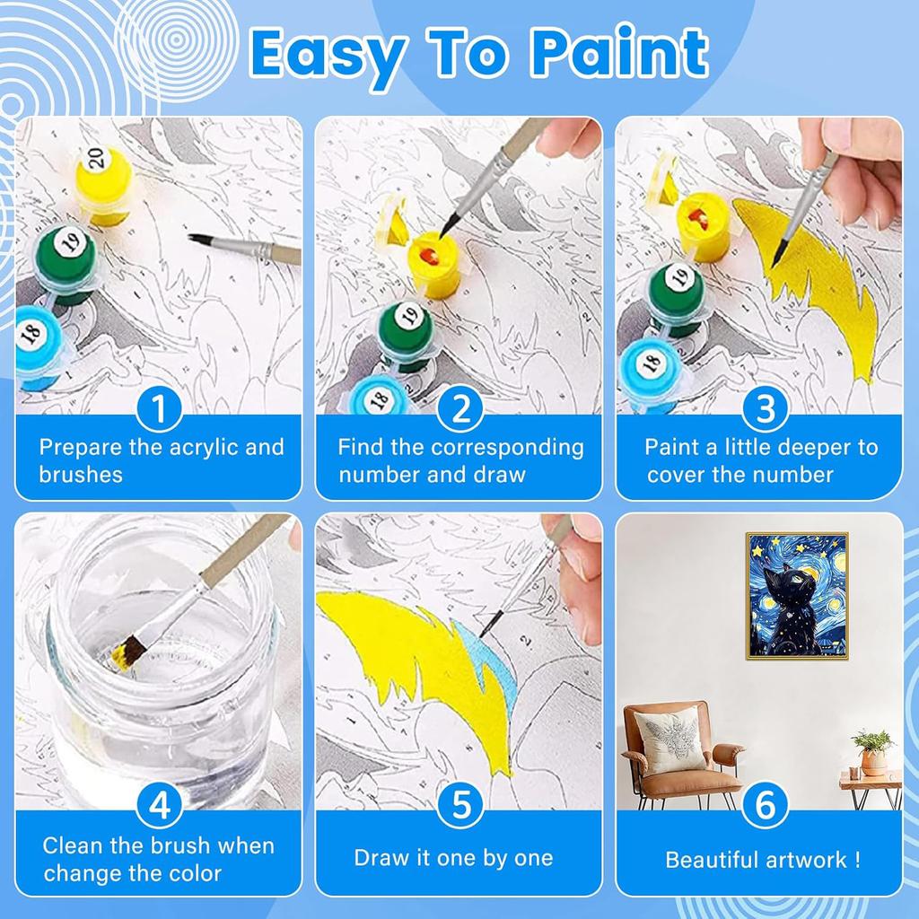 Flowers Number Painting Diy Painting Kit For Adults Paint By Numbers Canvas Acrylic Painting Custom Paint By Number Gift paint