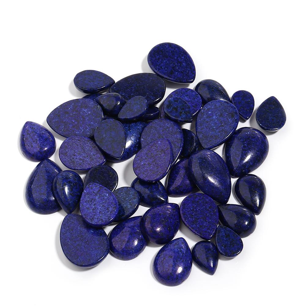 LOULEUR WaterDrop Natural Stone Cabochon For Jewelry Making Tiger Eye Amethyst Lapis Lazuli Agate Stone Beads for Handwork