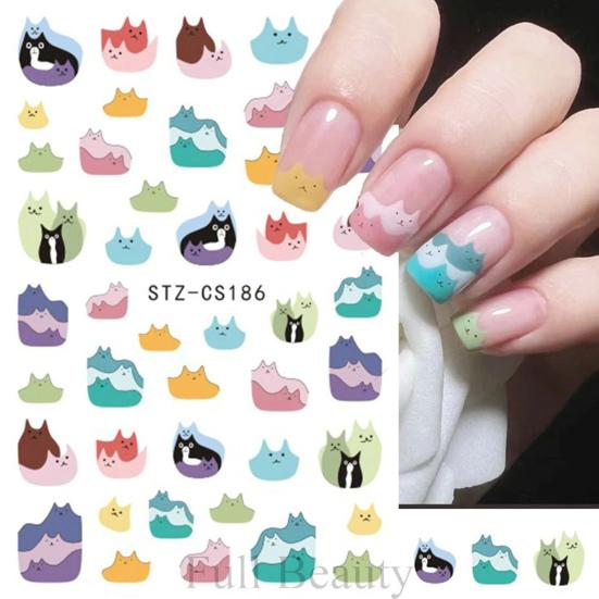 

Нежные мультяшные наклейки для ногтей, изысканный узор, достаточное количество, сделай сам