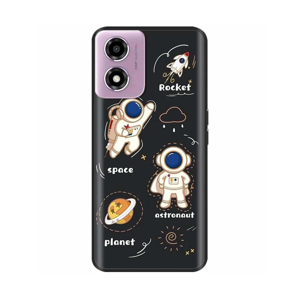 Phone Case For Motorola Moto E14 Case Soft TPU Painted Back Cover For Motorola E14 E 14 MotoE14 Full Protective Phone Shell Capa
