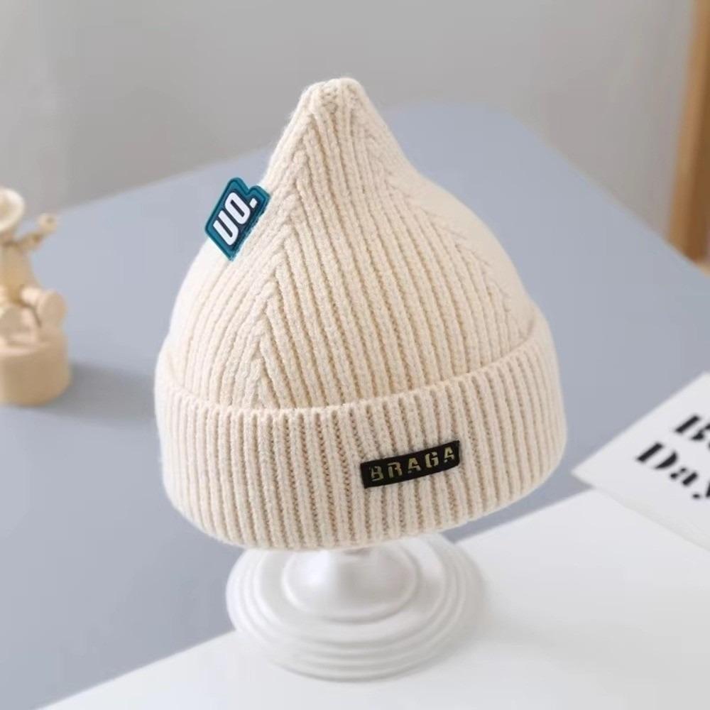 Cute Letter Newborn Knitted Hat Winter Warm Infant Kids Ear Protection Hats New Baby Beanie Cap