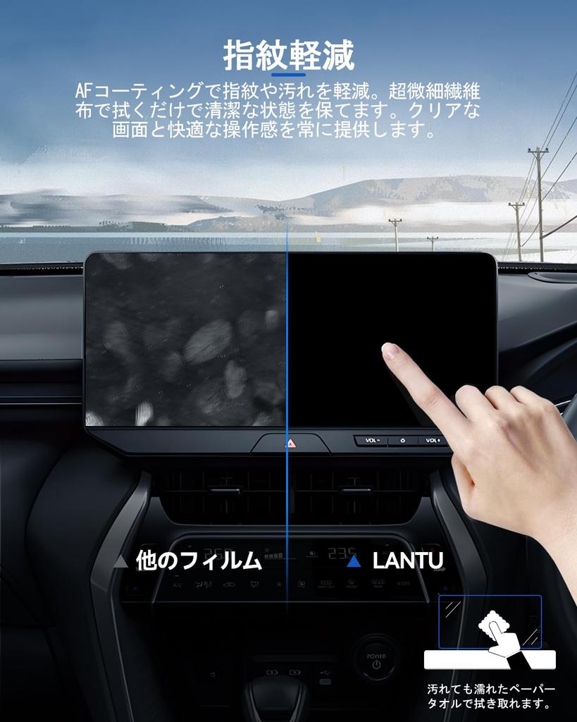 LANTU Glass Film Set of 2 for Toyota Harrier 80 Series [Air Conditioner +