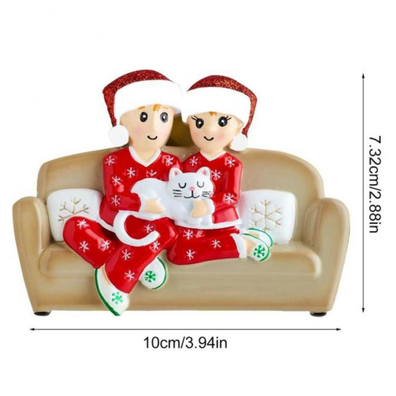 Christmas Tree Family Ornament Hanging Pendant Reindeer DIY Name Card For Holiday Decor Xmas Tree Pendant Crafts Gifts