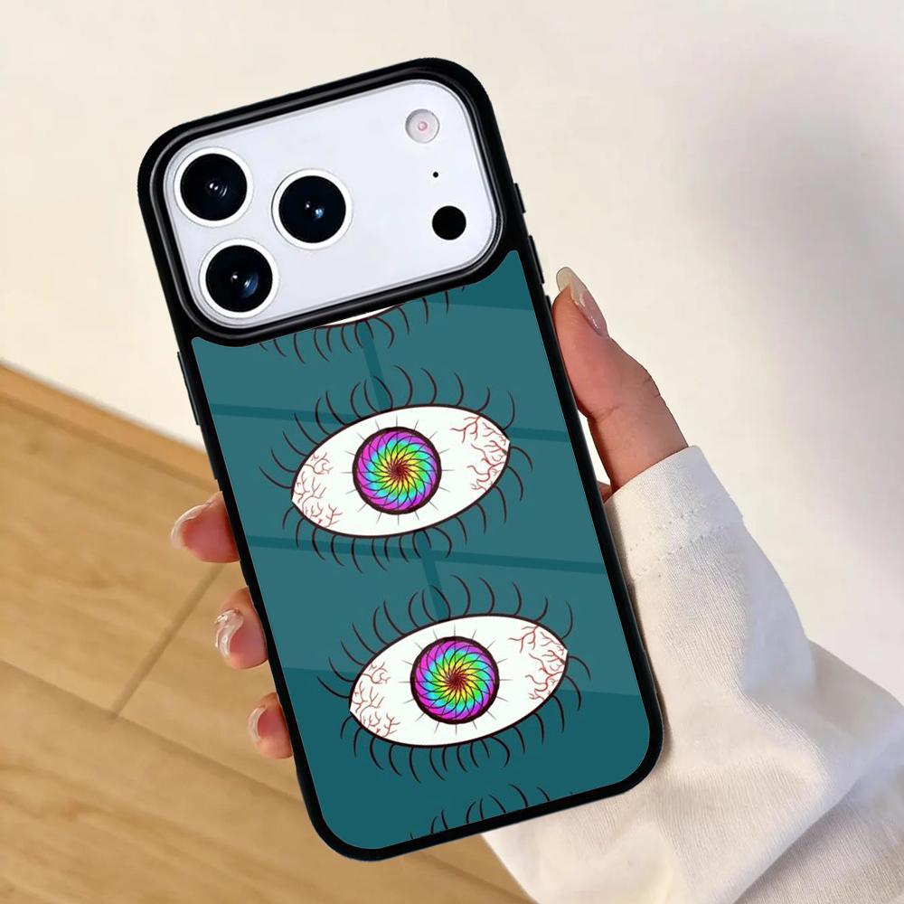 CRAZY EYEBALL PATTERN Mobile Phone Case for IPhone 17 AIR 16pro Max 15 14 13 12 11 Bumper Cover