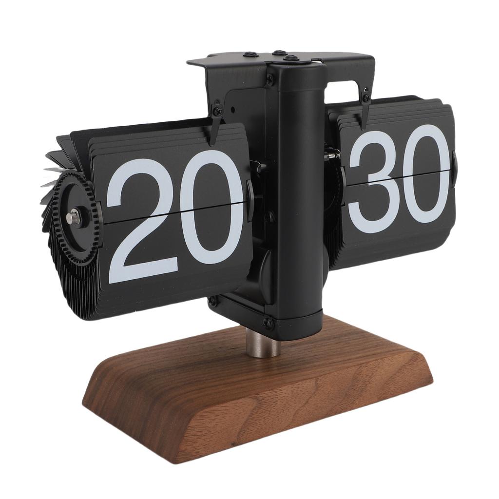 Retro Digital Flip Down Clock Mechanical Battery Powered Flip Desk Clock for Home Office Decor 24