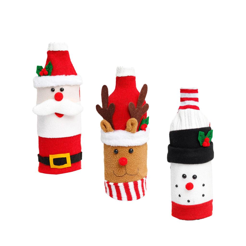 Bottle Cover Christmas Decorative Bag Non Woven Gift Pouch Funny Festive Decoration Suitable for