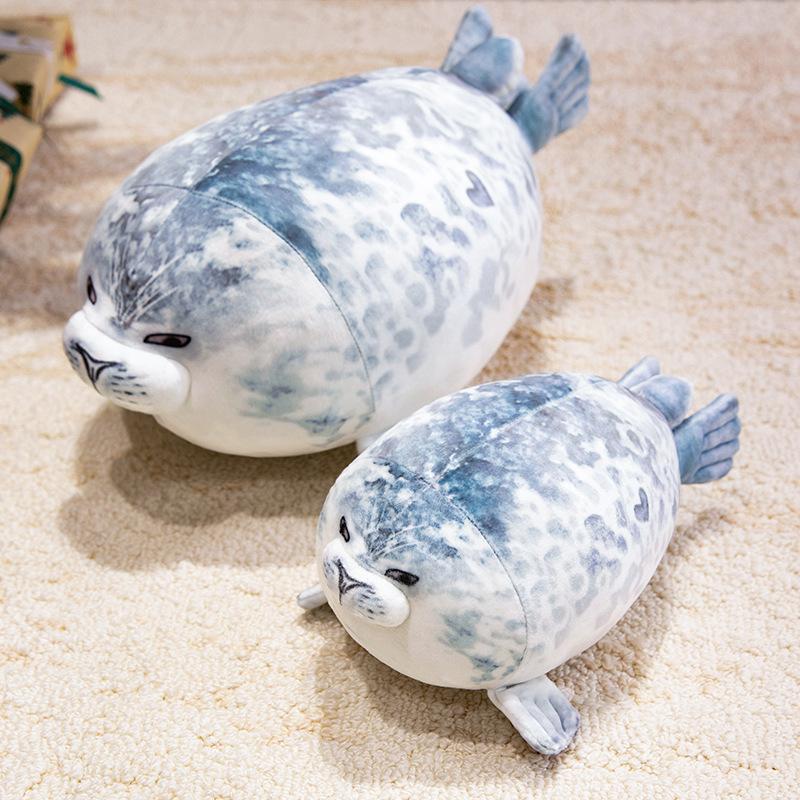Sale 3D Novelty Throw Pillow Cute Real Life Blue Pink Couple Sea Lion Plush Toy Soft Seal Plush Stuffed Plush Party Pillow