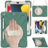 Custom 3-in-1 Protective Tablet Case for iPad 9th 8th 10.2 Inch Shockproof with Wrist Strap and Pencil Holder