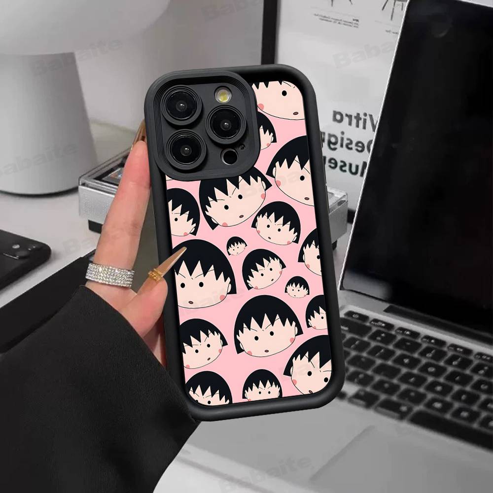 Catoon Chibi M-Maruko ChanS Phone Case For IPhone 17 16 15 14 13 12 11 Air Plus Pro Max Soft Back Cover