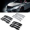 8Pcs Car Exterior Door Handle Trim Cover For Honda Civic 10th Gen 2016-