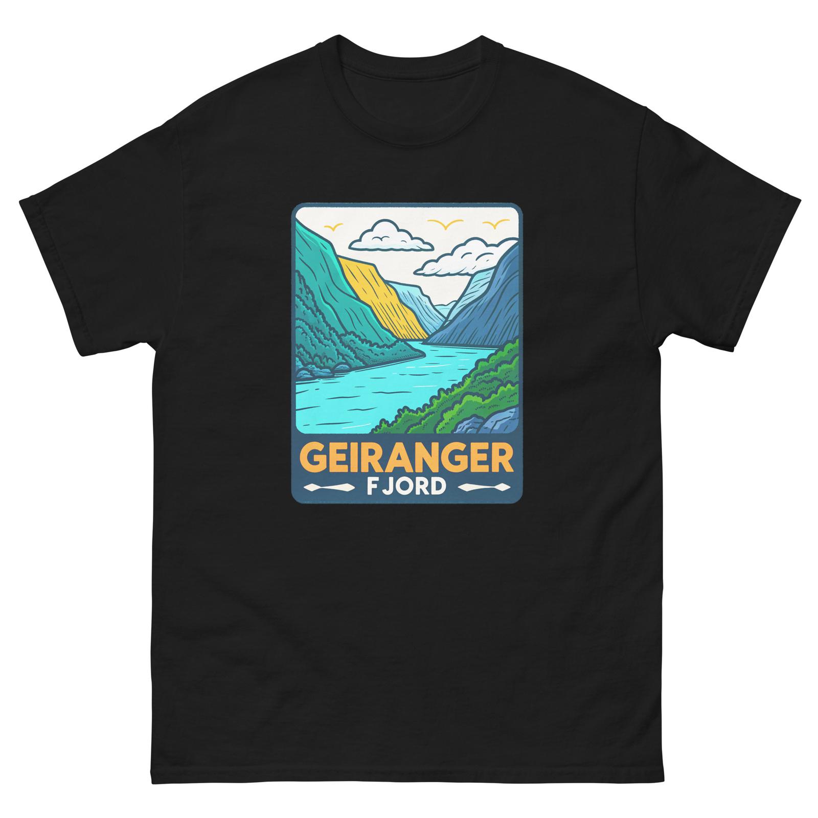 Geiranger Fjord Attraction Landmark Travel T-Shirt S