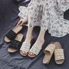 Saint Dinnu Unisex Summer Linen Indoor Slippers: Non-Slip, Thick Sole Sandals for Home.
