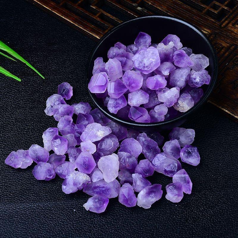 Natural Amethyst Crystal Flower Uncut Diffuser Stone for Aromatherapy Decor.