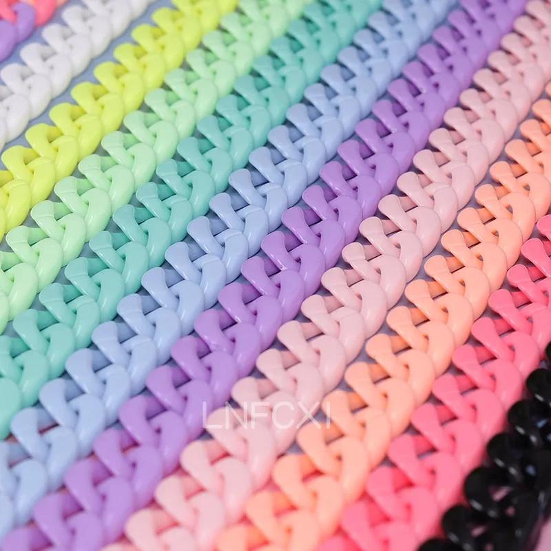  Retro Bright Acrylic Glasses Sunglasses Chain Straps Lanyards Blue Color Reading Glasses Hanging Neck Glasses Chain