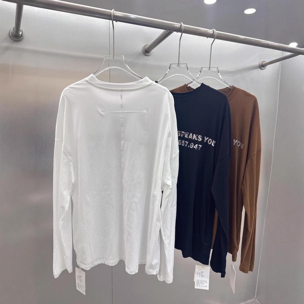 Hot Stamped Letter Print Pure Cotton T-Shirt