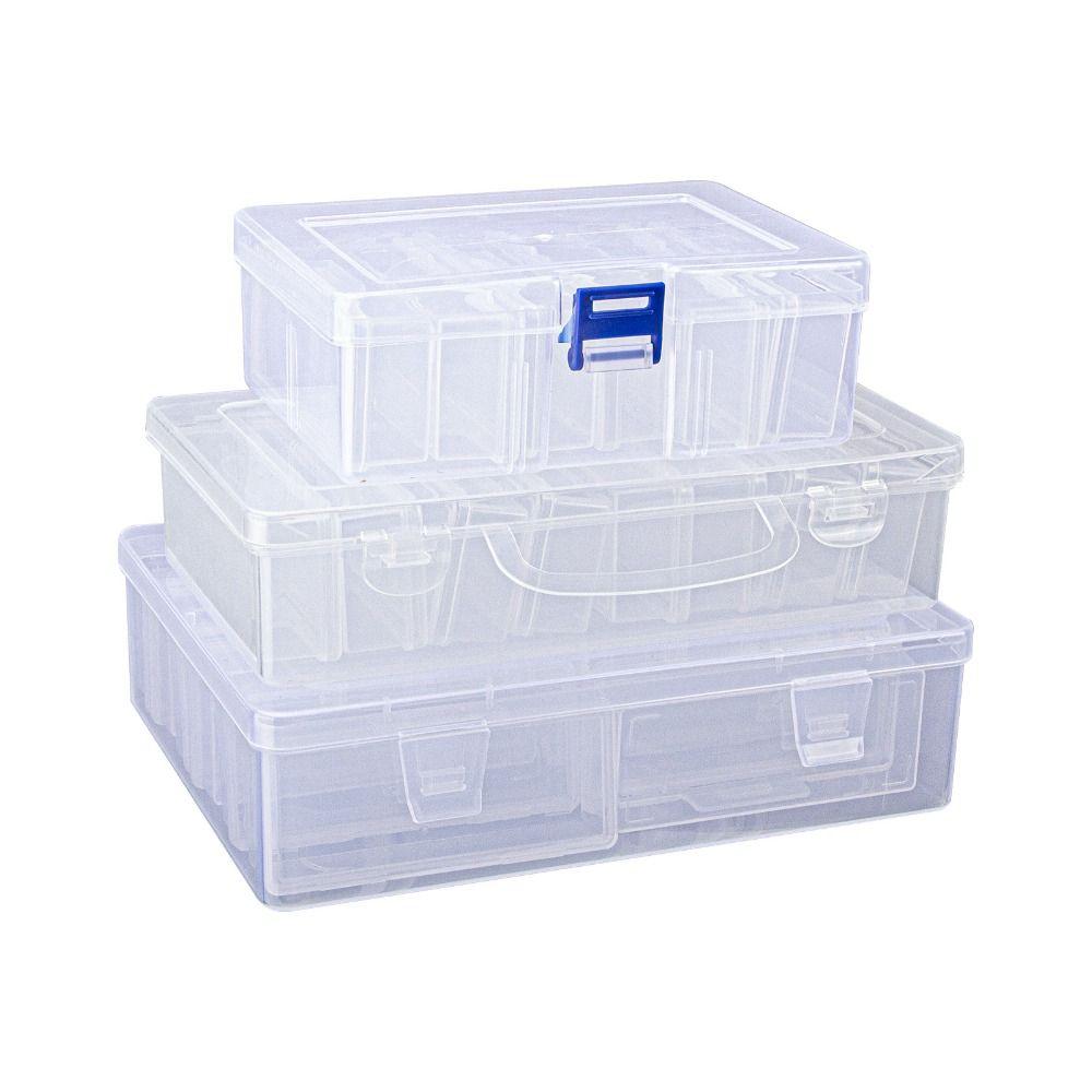 Clear Clear Storage Box Plastic Craft & Sewing Supplies Container Organizer Case  Home Storage