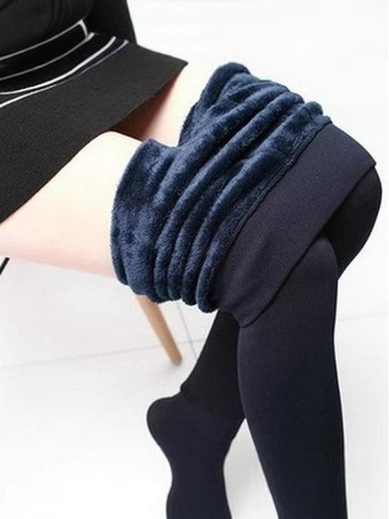 Perl-Samt-Fleece-gefütterte einteilige Strumpfhose mit Fußbändern - Warme, hautfarbene Leggings für Herbst und Winter