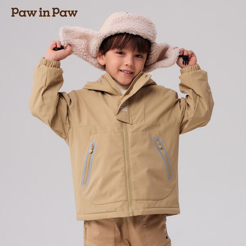 PawinPaw Kids  Cartoon Bear 3-Proof Hooded Jacket 110 cm