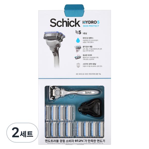 

Schick Hydro5 Skin Protect Razor Special Pack Handle + Blade 13p + Cover Set, Handle + Blade 13p..., 2 sets ,Korean razor blade