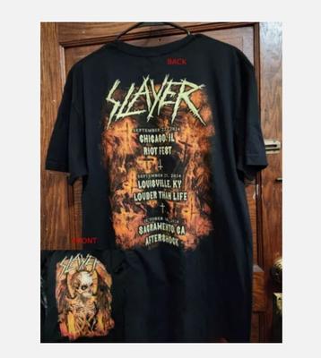 Slayer 2024 Trasa Północnoamerykańska na Riot Fest - Chicago, Il Koszulka Unisex