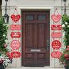2pcs Romantic Valentines Day Decorations Confession Multipurpose Front-Porch Door Hanger Arrange Props Party Signs Banners