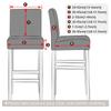 Jacquard Bar Stool Seat Covers Short Back Living Room Chair Cover Spandex Furniture For Home Banquet Kitchen Wedding Decoration