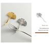 Exquisite Ginkgo Leaf Chopstick and Spoon Rest - 304 Stainless Steel
