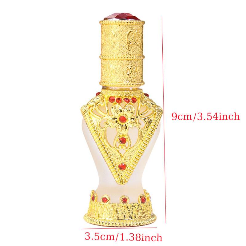 8Ml Arabian Style Antiqued Metal Arabian Style Essential Oil Bottles Refillable Perfume Bottles Decoration Gifts