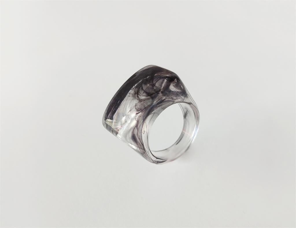 Hip Hop Farbiger Acrylring Retro Punk Damen Harzringe Charme Geometrischer Quadratischer Ring Persönlichkeit Einfachheit Ring Herren Femme