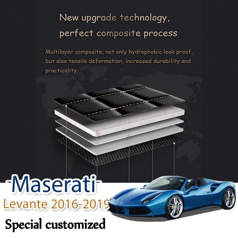 Leather Car Trunk Mat For Maserati Levante 2016- Cargo Liner Accessories Interior Boot