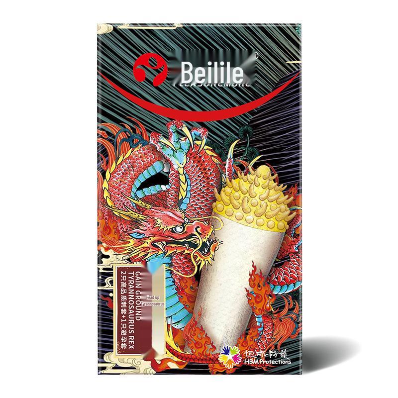 Bailile Wolf Tooth Spiked Condoms - Large Particles, 3 or 10 Pack, Adult Erotic Product