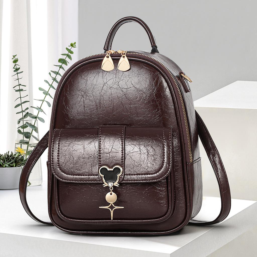 Spring new 2025 fashion backpack simple shoulder bag women's bag trend large capacity backpack women's bag women's bag