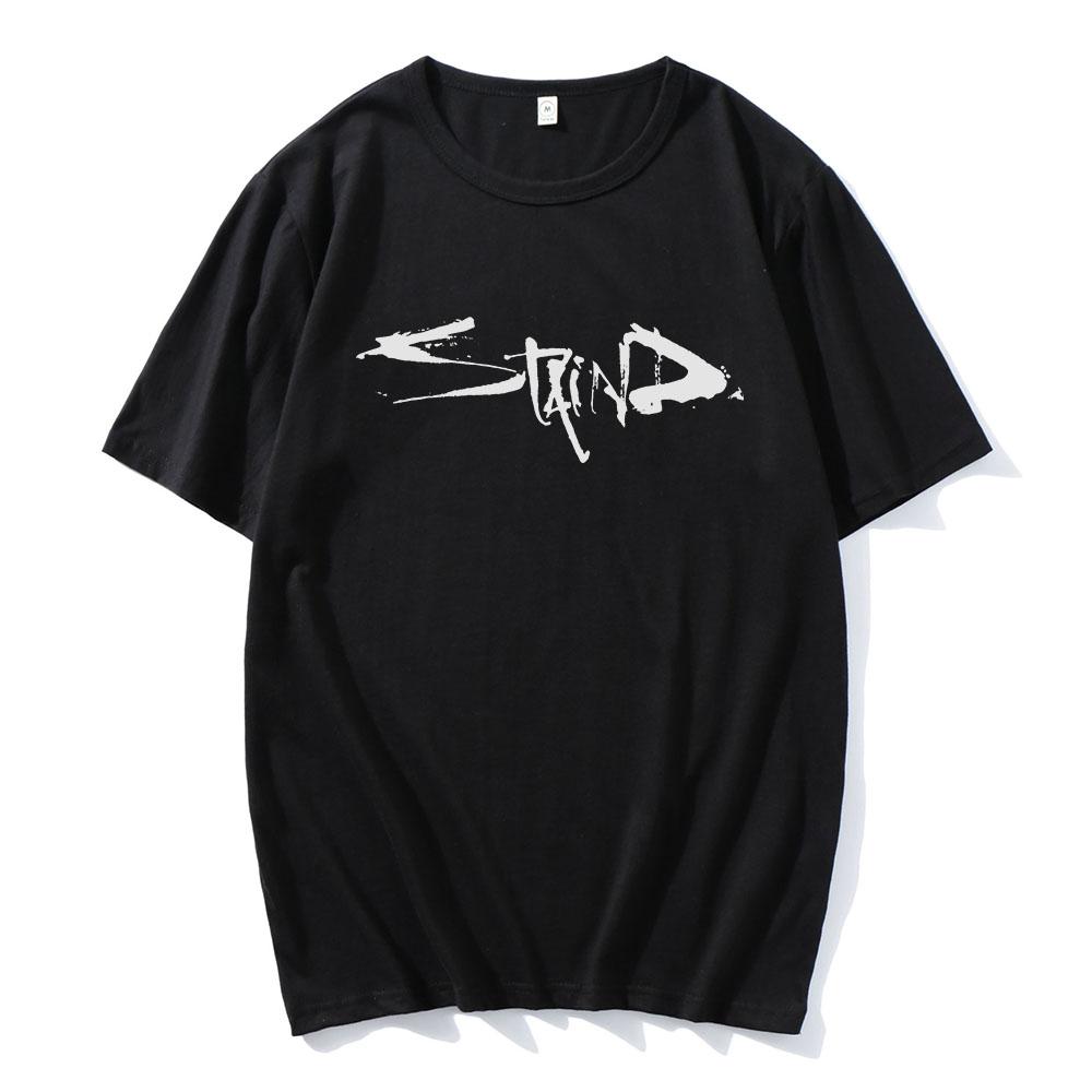 STAIND Logo Graphic Printing Tshirts Short Sleeve Cotton Male T-shirt Unisex Streetwear Heavy Mental Fashion Mens Tees O-neck