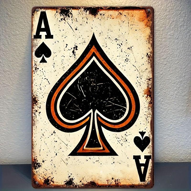 Playing Cards Poster Metal Sign 20x30cm Wall Art