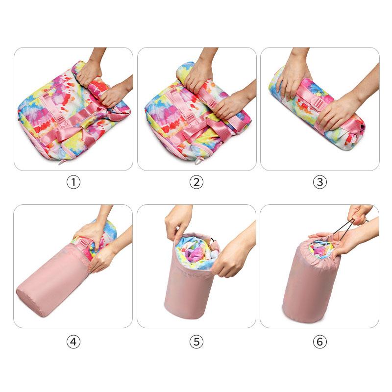 Fashion Tie Dye Travel Bag Sports Yoga Fitness Bag Large Capacity Waterproof Casual One Shoulder Oblique Cross Travel Bag