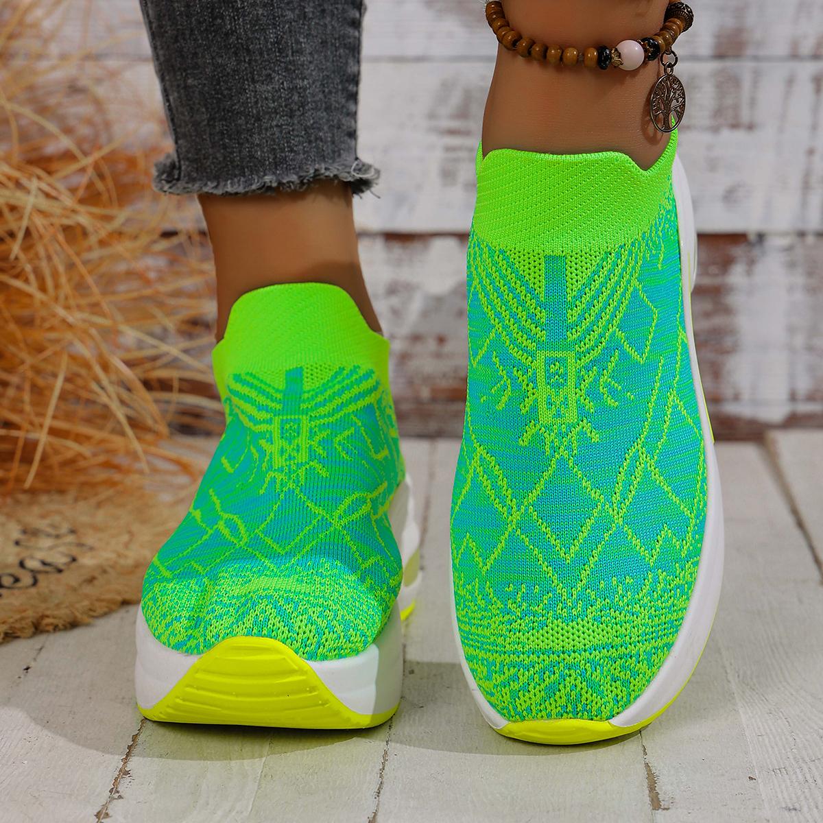 

Модные женские кроссовки Дышащие Нескользящие кроссовки Женские 2025 Новые Осенние Туфли с круглым носком Уличные Повседневные Мягкая подошва Женские Сетчатые туфли 37 зелёный