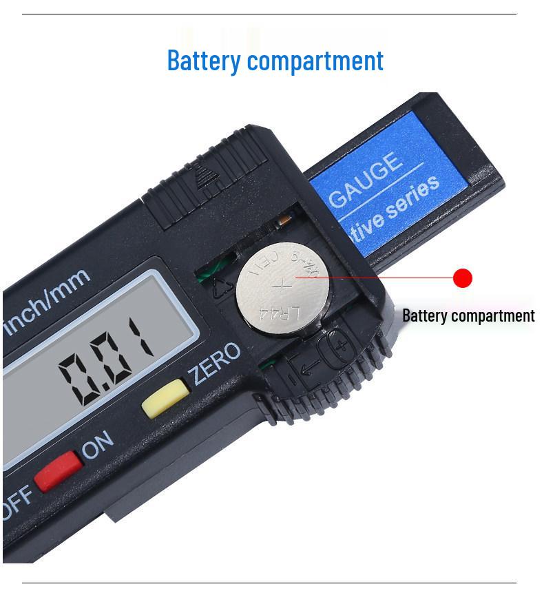 Elektronický měřič hloubky dezénu pneumatik s digitálním displejem a vysoce přesným měřením