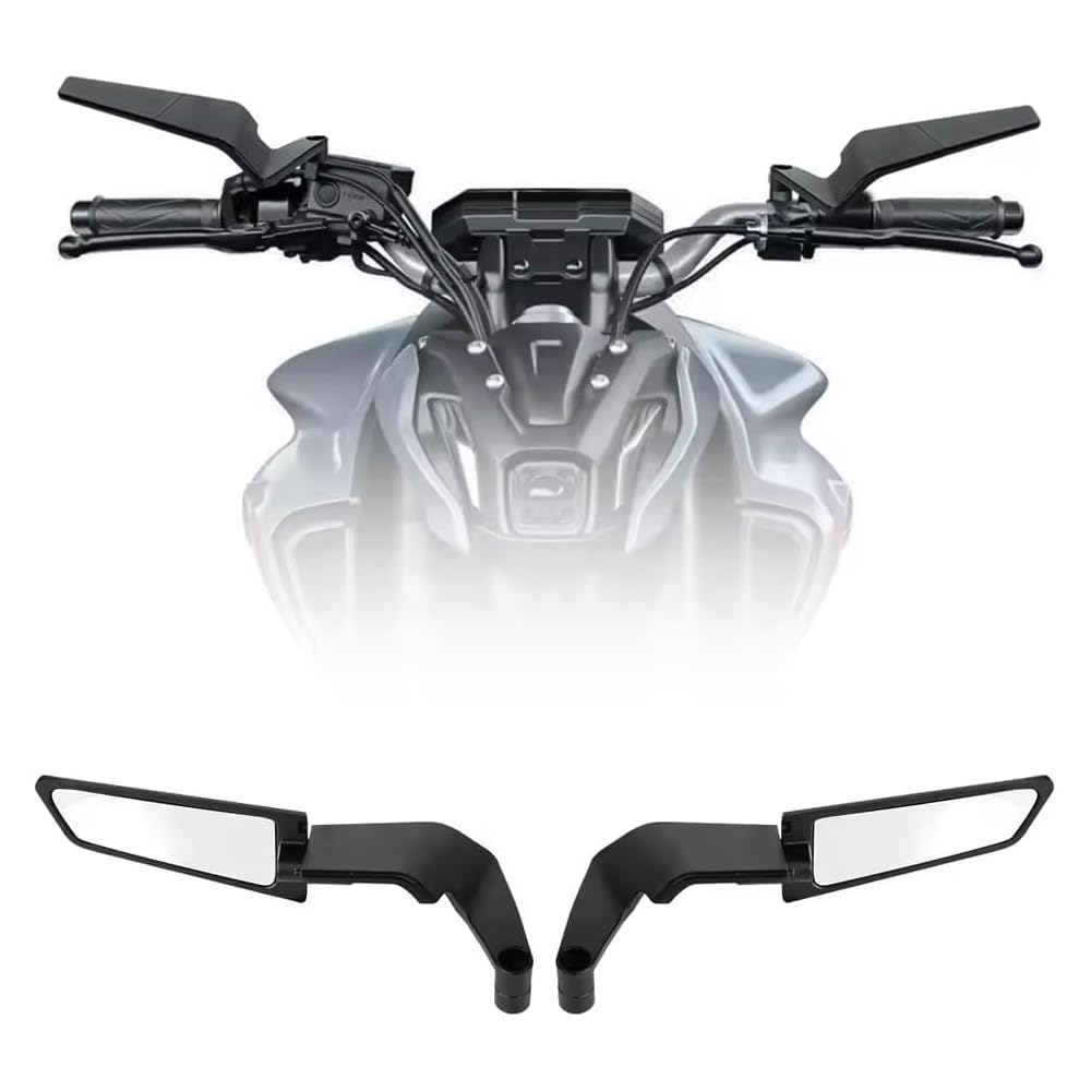Zmart motorcycle accessory stealth winglet mirror adjustable rotation for Yamaha MT-03 07 09 R1 R3 R7 XMAX and KTM BMW