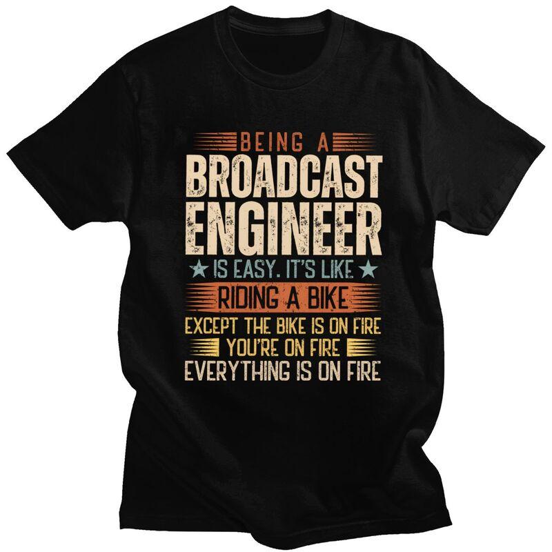 

Custom Trendy Being A Broadcast Engineer Is Easy T Shirt Men Short Sleeves 100% Cotton T-shirt Leisure Tees Fashion Tshirts -... S разноцветный