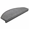 VidaXL Stair Carpet 15 Pieces 65 X 24 X 4 Cm Dark Grey Semi-round Large 133885