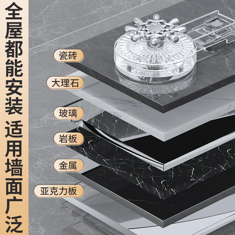 New Bathroom Toilet Knob Vacuum Suction Cup Strong Paste Non-punching Wall-mounted Mop Rack Storage Hanger