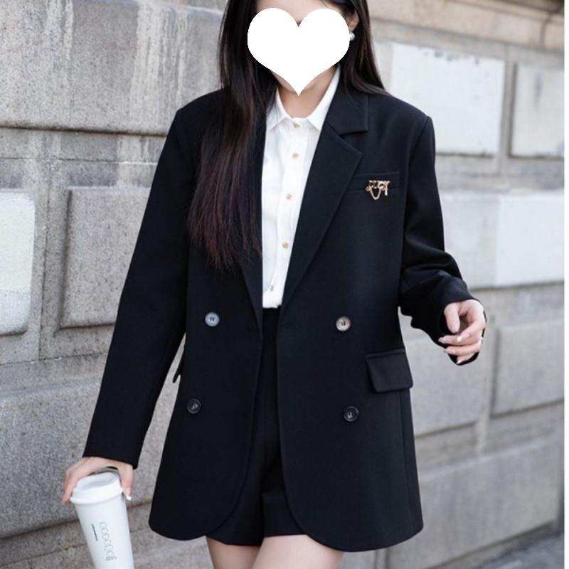 Women s High-End Slimming Blazer - 2026 Spring/Autumn British Style L чёрный