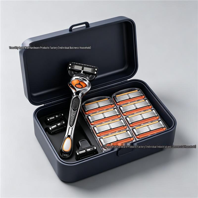 Men's 6-Layer Old-Fashioned Manual Razor Blade for Shaving Beard & Mustache