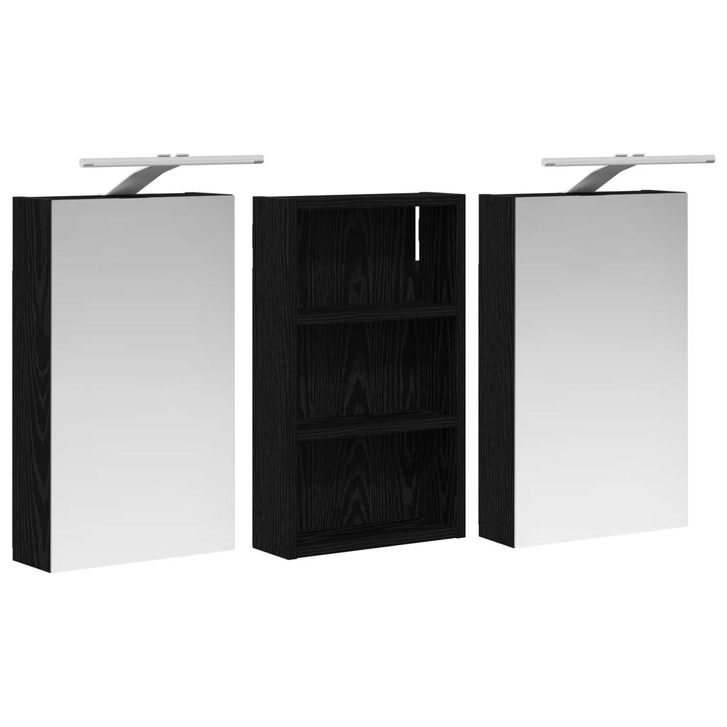 Bathroom Cabinet Set 3 Pcs 90 X 10.5 X 50 Cm Particleboard