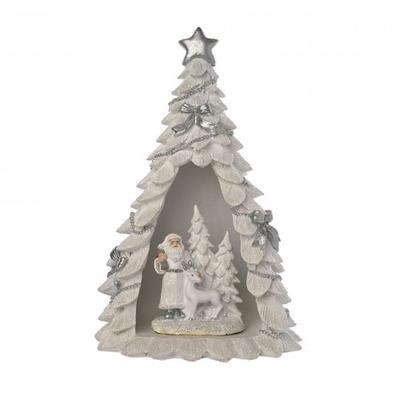 LED Freistehender Weihnachtsmann und Rentier im Weihnachtsbaum 24cm