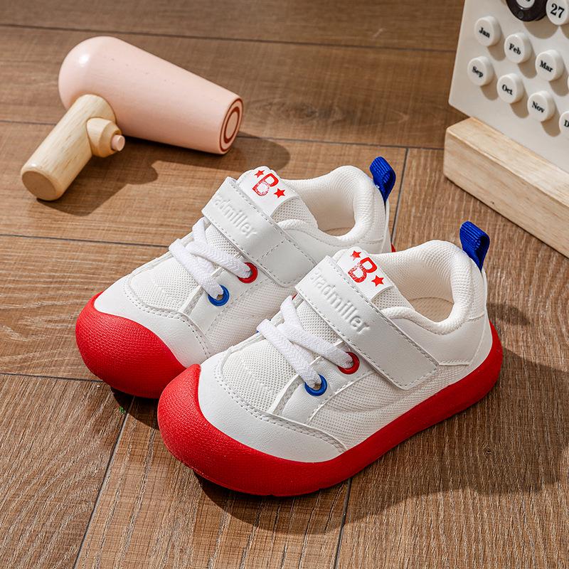 2026 Spring Kids' Breathable White Canvas Shoes - Soft Sole, Non-slip Indoor Sneakers for Boys & Girls
