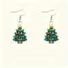 Festive Cartoon Christmas Tree Earrings - Cute Acrylic Jewelry for 2024